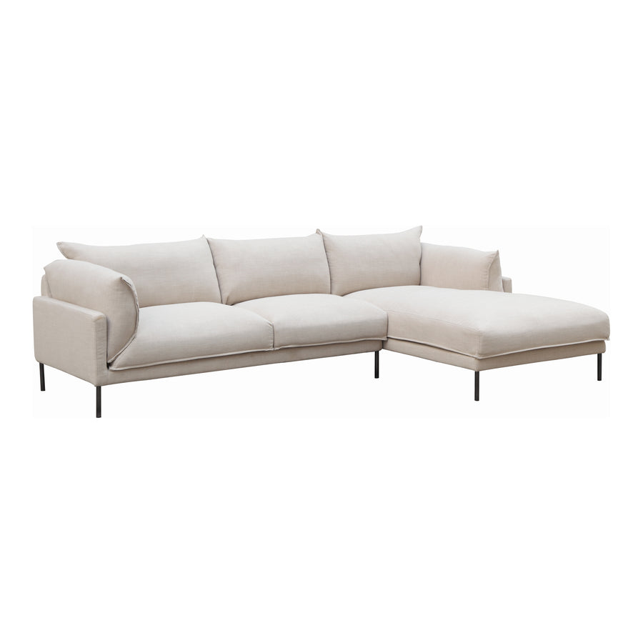 Moe's Home Jamara Sectional in Sandy Beige (31.5' x 112' x 65.75') - UB-1016-29-R