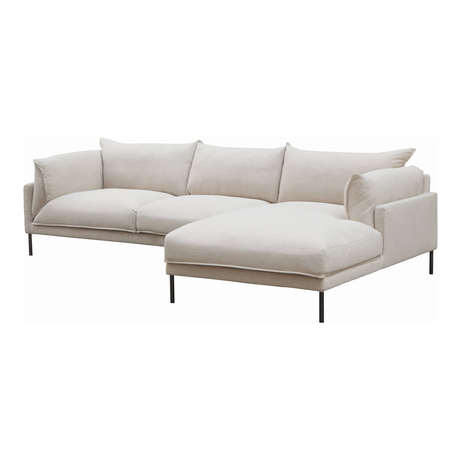 Moe's Home Jamara Sectional in Sandy Beige (31.5' x 112' x 65.75') - UB-1016-29-R