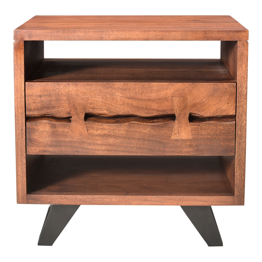 Moe's Home Madagascar Nightstand in Brown (21.5' x 21.5' x 16') - UH-1008-03