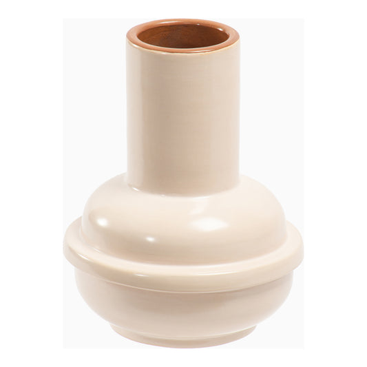 Moe's Home Nita Vase in Beige (8" x 6" x 6") - UO-1002-34