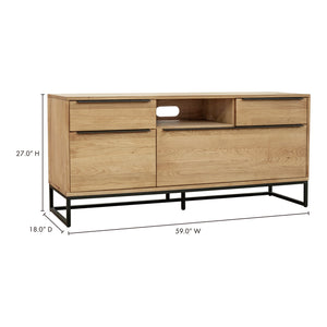 Moe's Home Nevada Media Console in Brown (27' x 59' x 18') - UR-1004-03