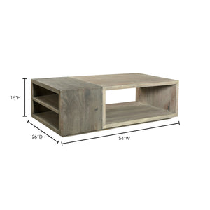 Moe's Home Timtam Coffee Table in Grey (16' x 54' x 26') - VE-1059-29