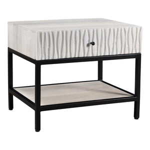 Moe's Home Faceout Nightstand in White (21' x 26' x 18') - VE-1079-18