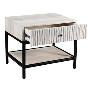 Moe's Home Faceout Nightstand in White (21' x 26' x 18') - VE-1079-18
