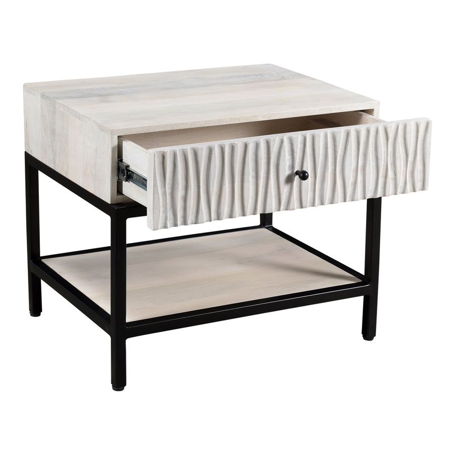 Moe's Home Faceout Nightstand in White (21' x 26' x 18') - VE-1079-18