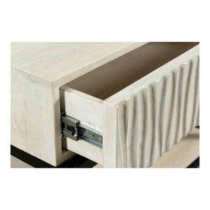 Moe's Home Faceout Nightstand in White (21' x 26' x 18') - VE-1079-18