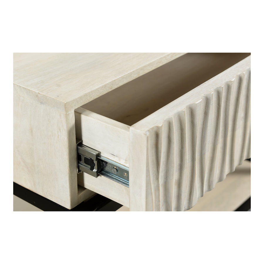 Moe's Home Faceout Nightstand in White (21' x 26' x 18') - VE-1079-18