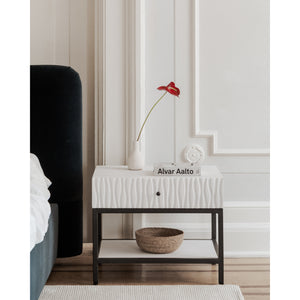 Moe's Home Faceout Nightstand in White (21' x 26' x 18') - VE-1079-18