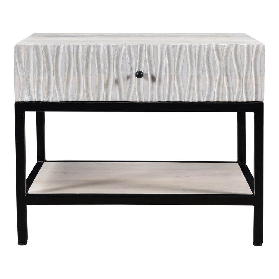 Moe's Home Faceout Nightstand in White (21' x 26' x 18') - VE-1079-18