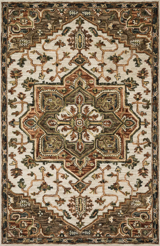 Victoria Rug in Ivory & Tobacco