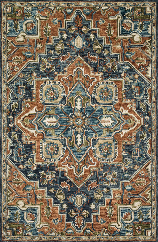 Victoria Rug in Rust & Multi
