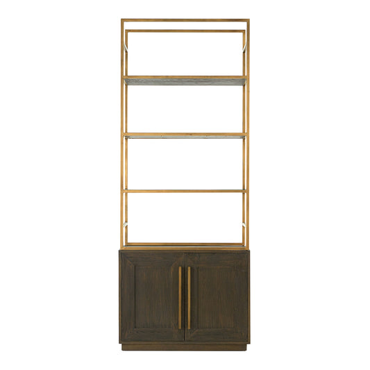 Moe's Home Elliot Bookshelf in Brown (78.7" x 35.8" x 14.2") - VL-1001-03