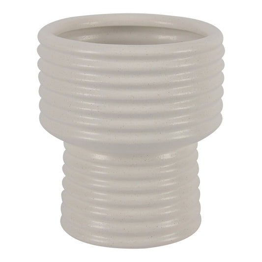 Moe's Home Ozean Vase in White (7" x 6.3" x 6.3") - VZ-1040-18