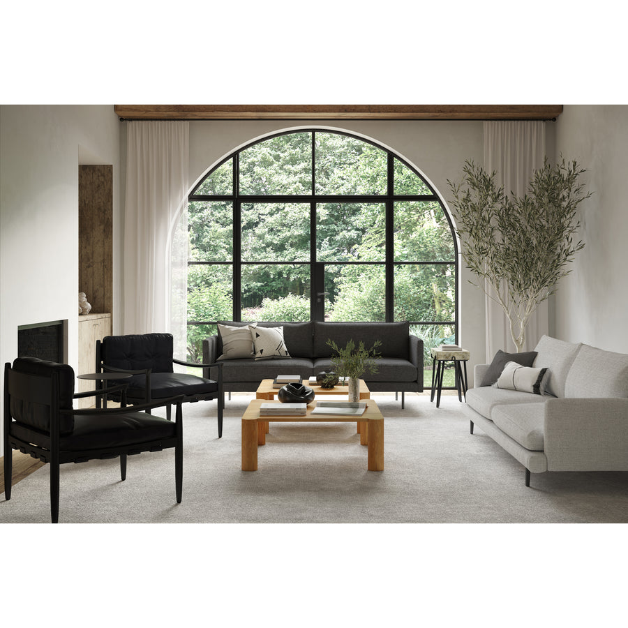 Moe's Home Raphael Sofa in Charcoal Grey (32.5' x 83' x 34.5') - WB-1002-07