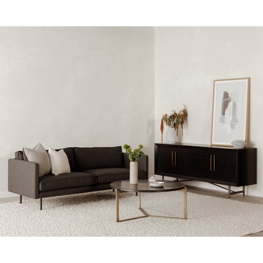 Moe's Home Raphael Sofa in Charcoal Grey (32.5' x 83' x 34.5') - WB-1002-07