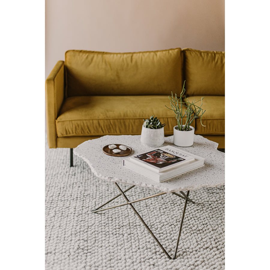 Moe's Home Raphael Sofa in Mustard Yellow (32.5' x 83' x 34.5') - WB-1002-09