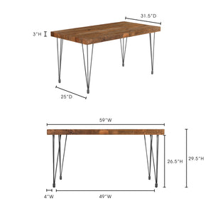 Moe's Home Boneta Dining Table in Natural (29.5' x 59' x 31.5') - XA-1055-24