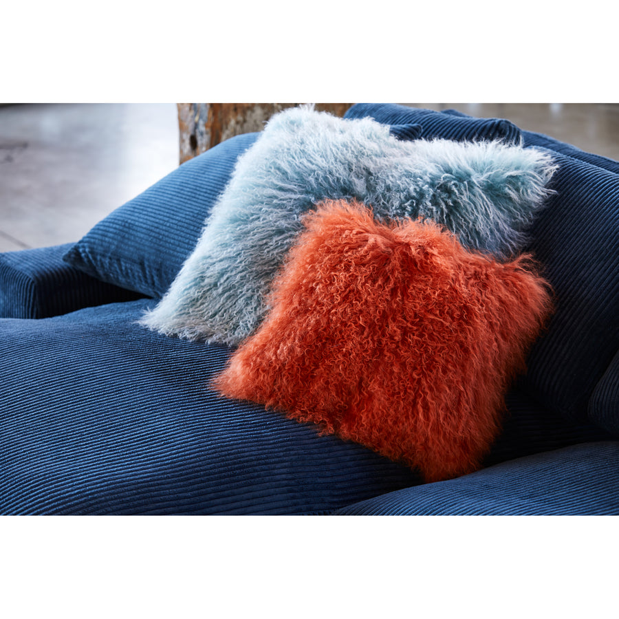 Moe's Home Lamb Pillow in Orange (16' x 16' x 3') - XU-1000-12