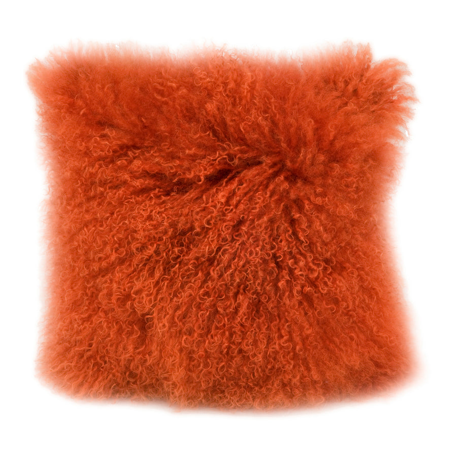 Moe's Home Lamb Pillow in Orange (16' x 16' x 3') - XU-1000-12