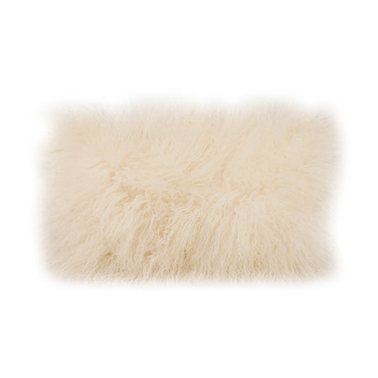 Moe's Home Lamb Pillow in Cream white (11" x 19" x 3") - XU-1001-05