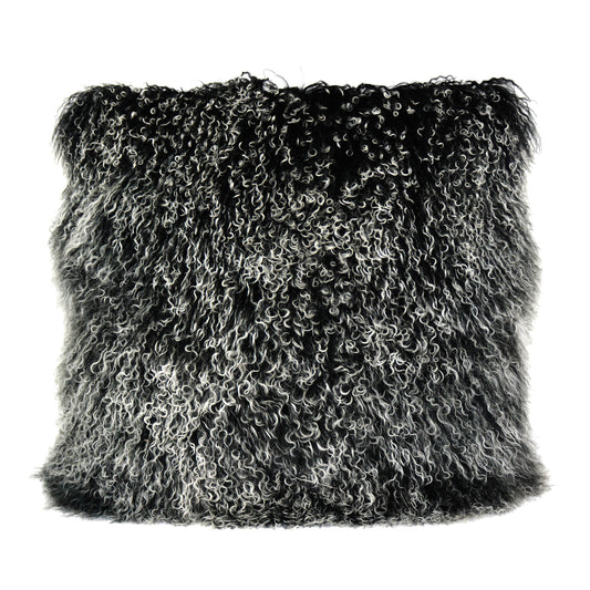 Moe's Home Lamb Pillow in Black Snow (22" x 22" x 3") - XU-1008-02