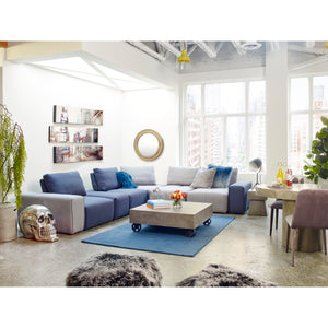 Moe's Home Lamb Ottoman in Black Snow (17' x 22' x 22') - XU-1009-02