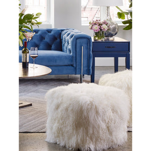 Moe's Home Lamb Ottoman in White (17' x 22' x 22') - XU-1009-24