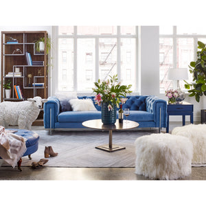 Moe's Home Lamb Ottoman in White (17' x 22' x 22') - XU-1009-24