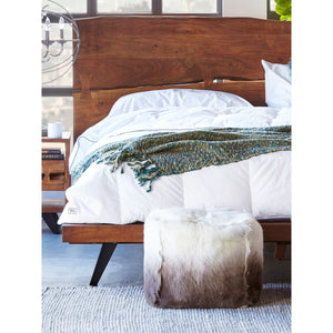 Moe's Home Goat Ottoman in Ombre Brown (16' x 16' x 16') - XU-1010-14