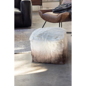 Moe's Home Goat Ottoman in Ombre Brown (16' x 16' x 16') - XU-1010-14