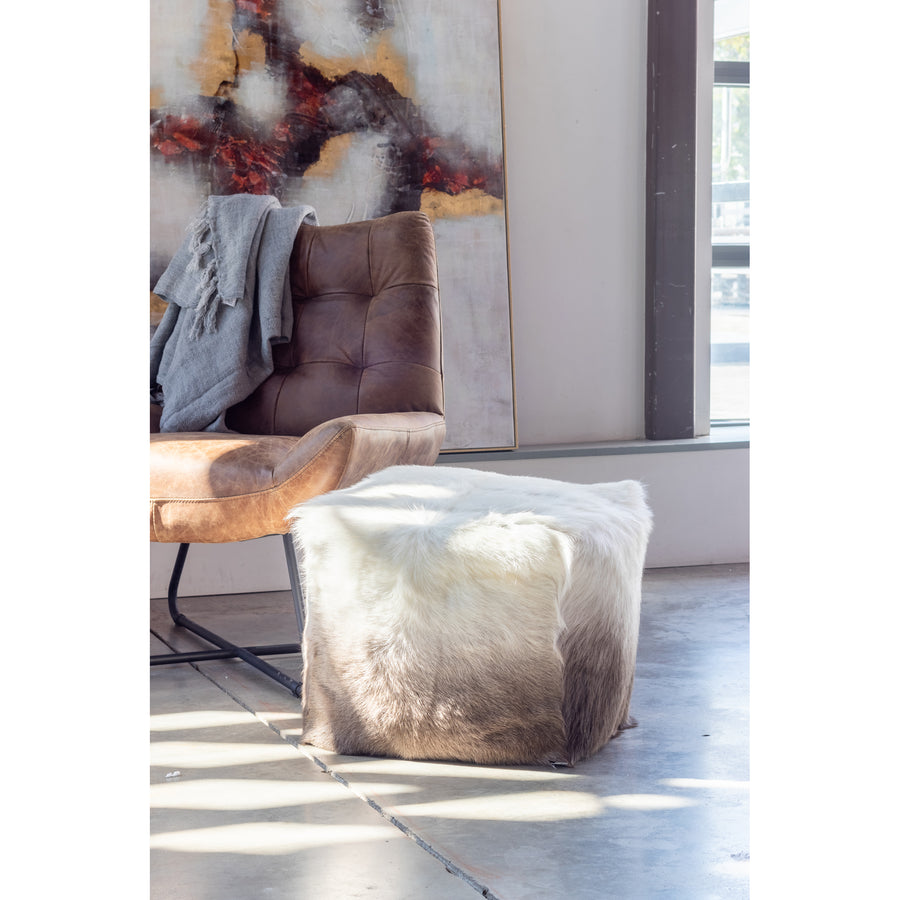 Moe's Home Goat Ottoman in Ombre Brown (16' x 16' x 16') - XU-1010-14