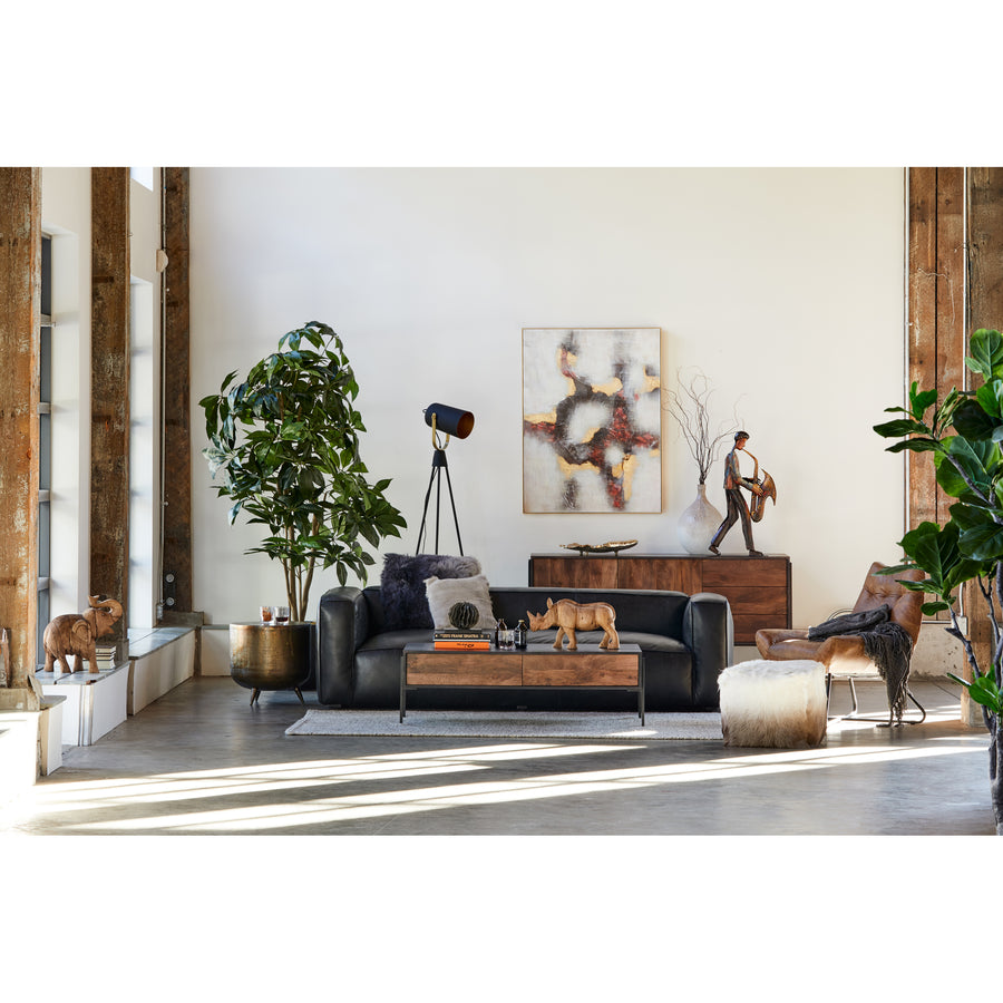 Moe's Home Goat Ottoman in Ombre Brown (16' x 16' x 16') - XU-1010-14