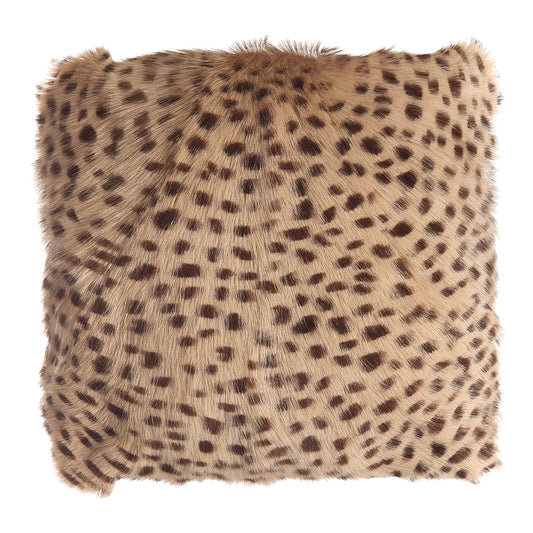 Moe's Home Spotted Ottoman in Cream Leopard (16" x 16" x 16") - XU-1016-05