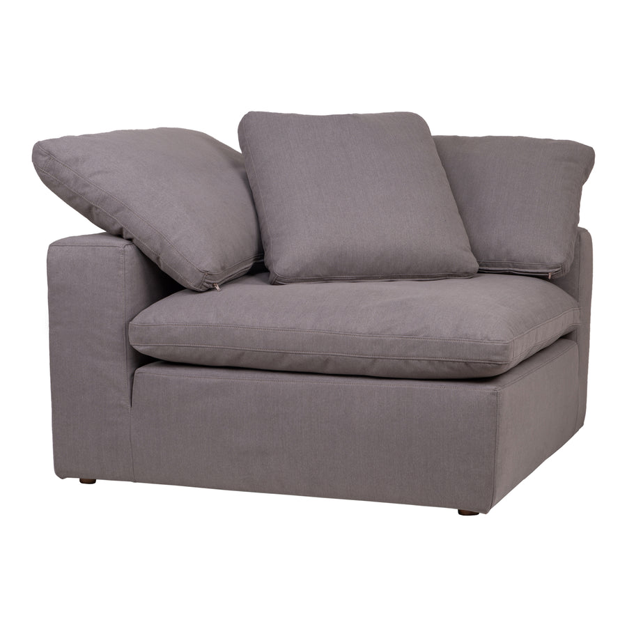 Moe's Home Clay Sectional in Light Grey (32.5' x 44.5' x 44.5') - YJ-1000-29
