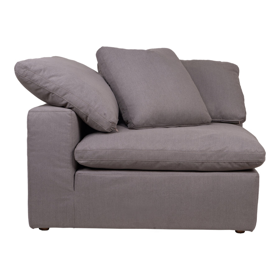 Moe's Home Clay Sectional in Light Grey (32.5' x 44.5' x 44.5') - YJ-1000-29