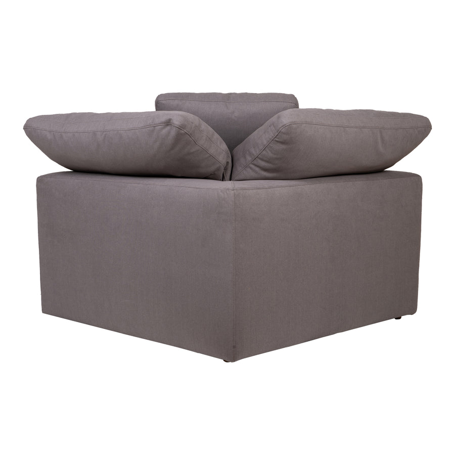 Moe's Home Clay Sectional in Light Grey (32.5' x 44.5' x 44.5') - YJ-1000-29