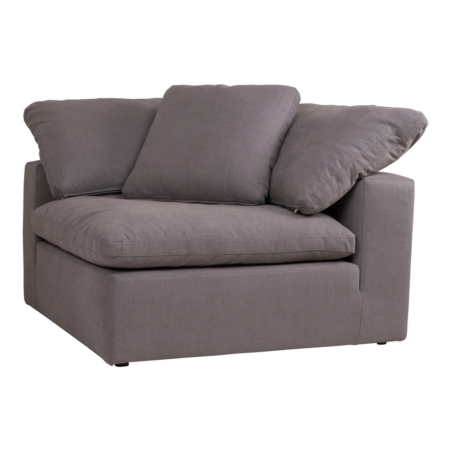 Moe's Home Clay Sectional in Light Grey (32.5' x 44.5' x 44.5') - YJ-1000-29