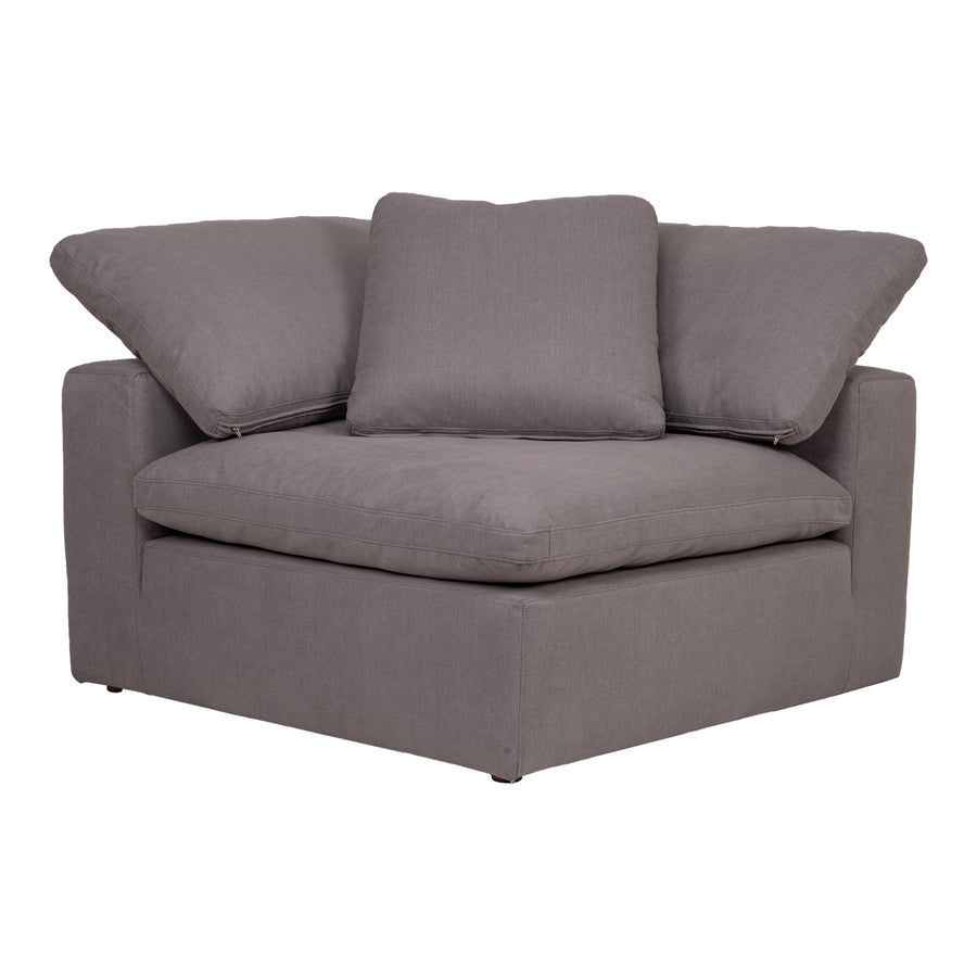 Moe's Home Clay Sectional in Light Grey (32.5' x 44.5' x 44.5') - YJ-1000-29