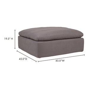 Moe's Home Clay Sectional in Light Grey (19.5' x 44.5' x 44.5') - YJ-1002-29