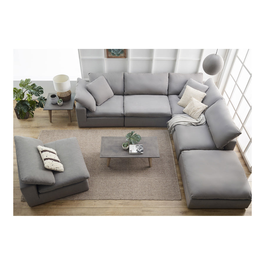 Moe's Home Clay Sectional in Light Grey (33' x 44.5' x 44.5') - YJ-1003-29