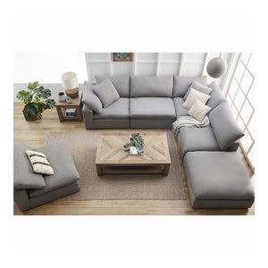 Moe's Home Clay Sectional in Light Grey (33' x 44.5' x 44.5') - YJ-1003-29