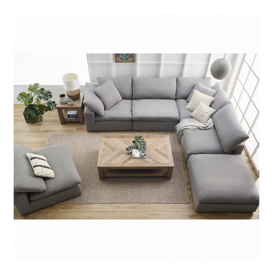 Moe's Home Clay Sectional in Light Grey (33' x 44.5' x 44.5') - YJ-1003-29
