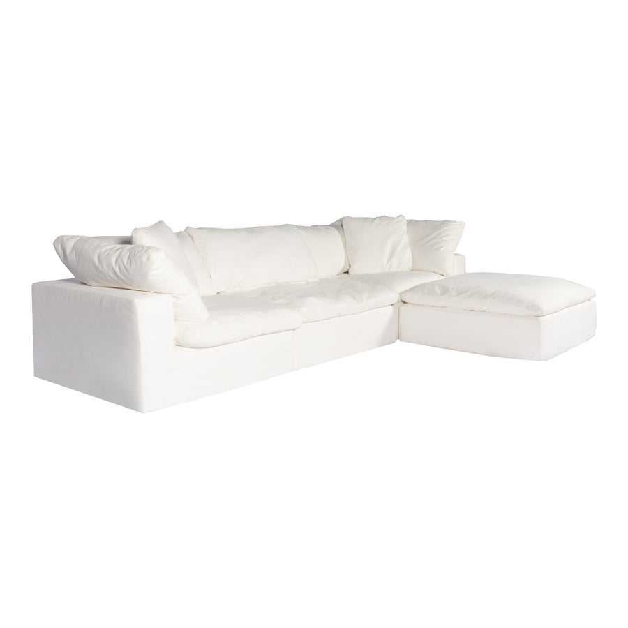 Moe's Home Clay Sectional in White (32.5' x 133.5' x 89') - YJ-1008-05
