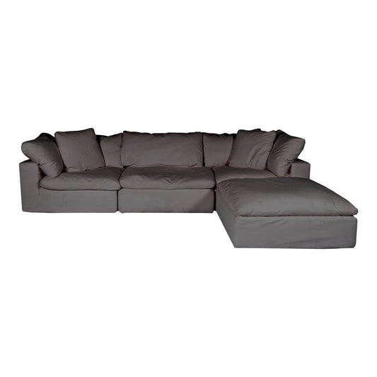 Moe's Home Clay Sectional in Light Grey (32.5" x 133.5" x 89") - YJ-1008-29