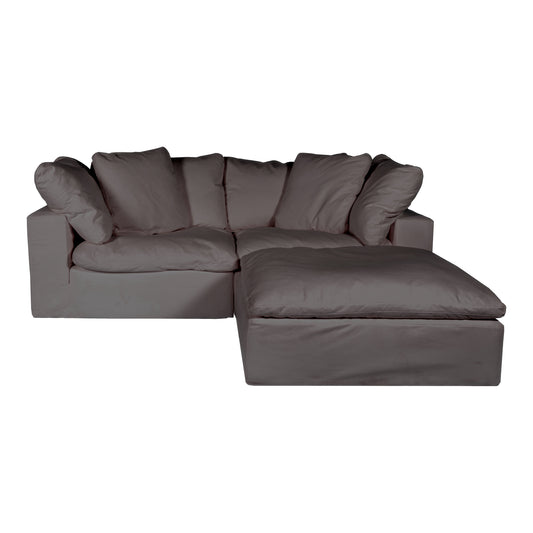 Moe's Home Clay Sectional in Light Grey (32.5" x 89" x 89") - YJ-1009-29
