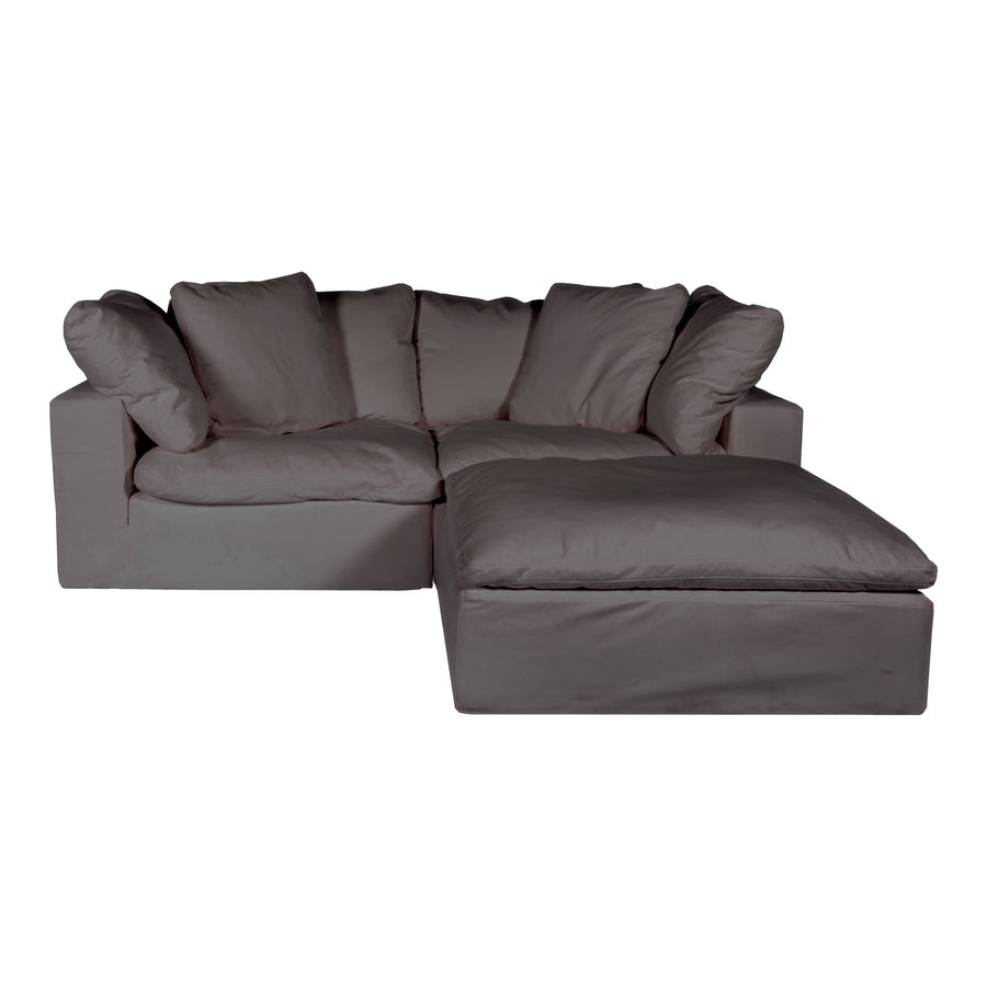 Moe's Home Clay Sectional in Light Grey (32.5' x 89' x 89') - YJ-1009-29
