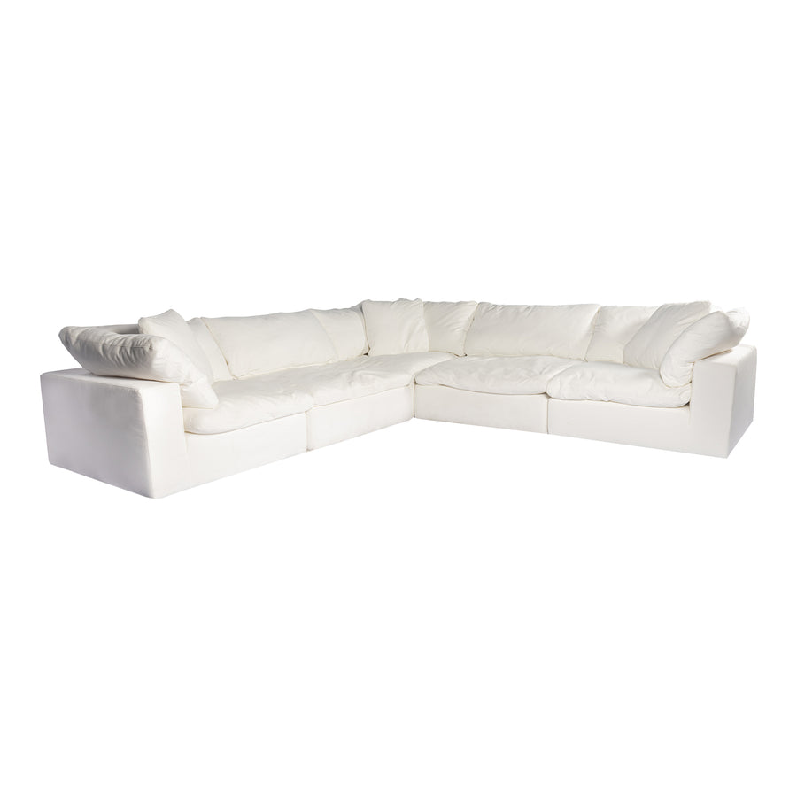 Moe's Home Clay Sectional in White (32.5' x 133.5' x 133.5') - YJ-1010-05