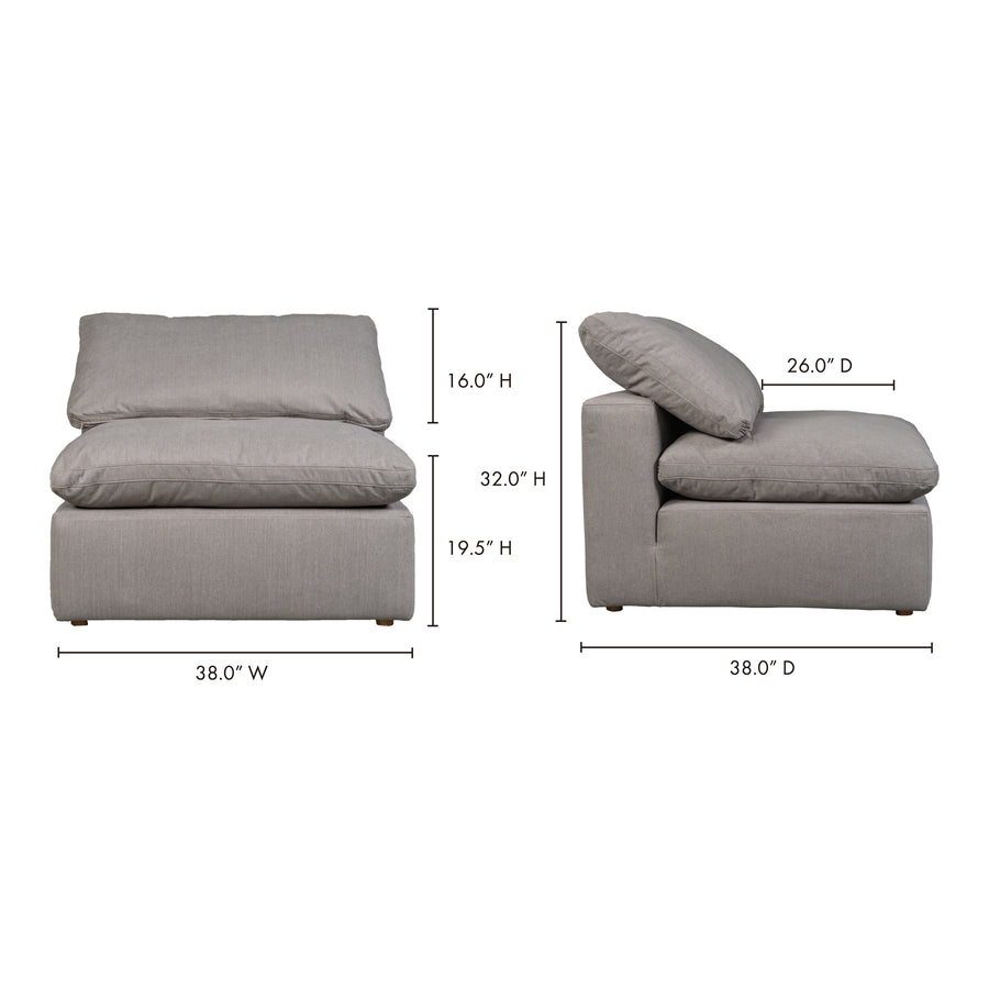 Moe's Home Terra Sectional in Light Grey (32' x 38' x 38') - YJ-1013-29