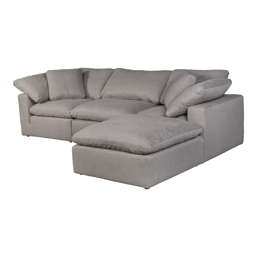 Moe's Home Terra Sectional in Light Grey (32' x 114' x 76') - YJ-1015-29