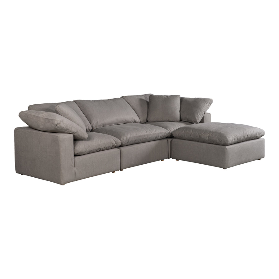 Moe's Home Terra Sectional in Light Grey (32' x 114' x 76') - YJ-1015-29
